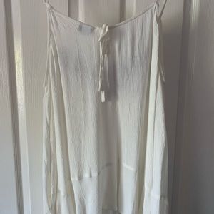 Gauzy Tank Top w/ Embroidery